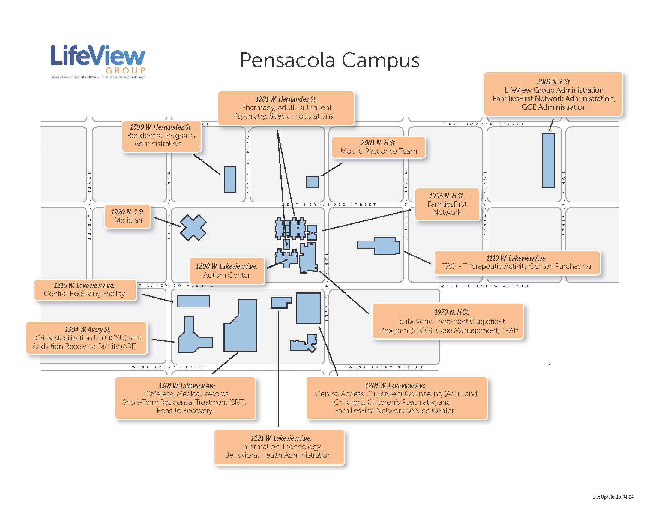 Pensacola campus map