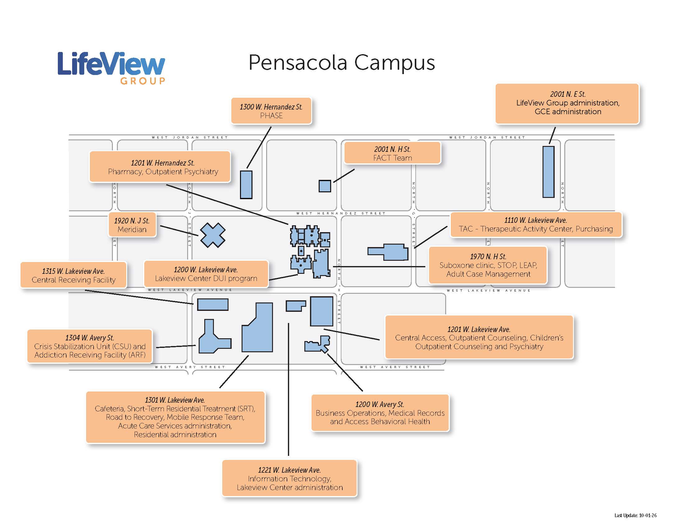 Pensacola campus map