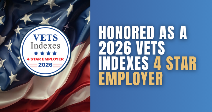 Honored as a 2026 VETS Indexes 4 Star Employer