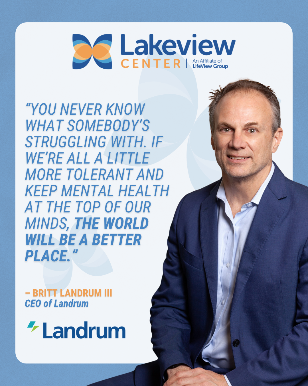 Landrum quote and headshot