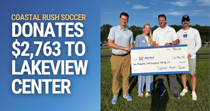 coastal rush donates to lakeview center
